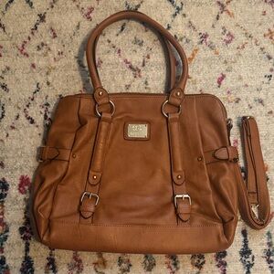 Scarleton Los Angeles brown cognac handbag purse with strap never used